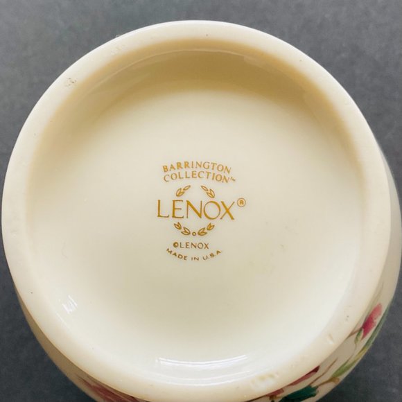 LENOX Vintage "Barrington Collection" Short Vase with Floral EUC - Picture 5 of 8